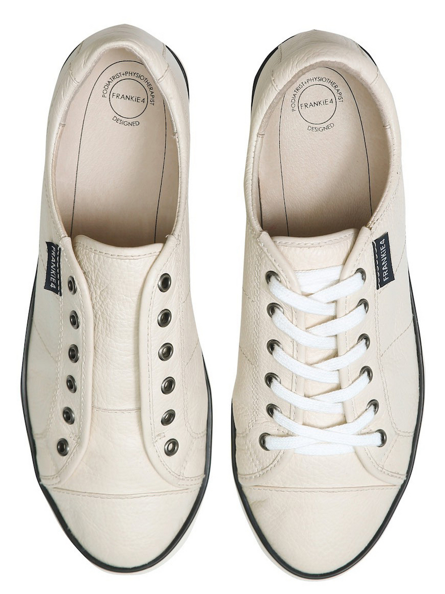 FRANKIE4 Nat Cream Leather Sneakers ShoeBeDoo