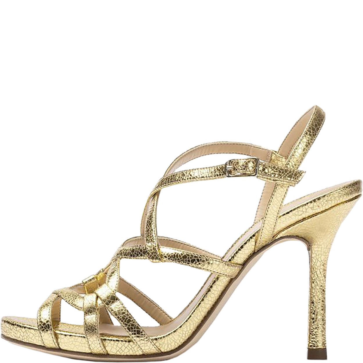 Unisa Yulen Gold Strappy High Heels ShoeBeDoo